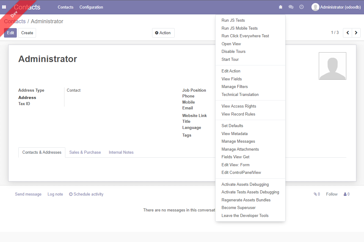 Edit view form Edit view form