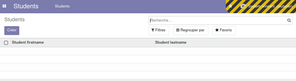 Students menu Students menu